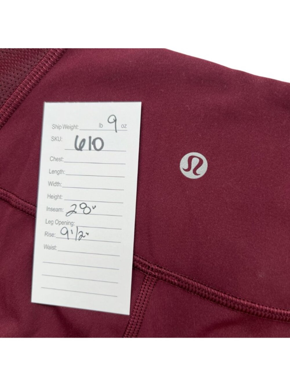 Lululemon Wunder Under High Rise Tight 28" Mesh Inset Tight Garnet Size 6 - Picture 6 of 6